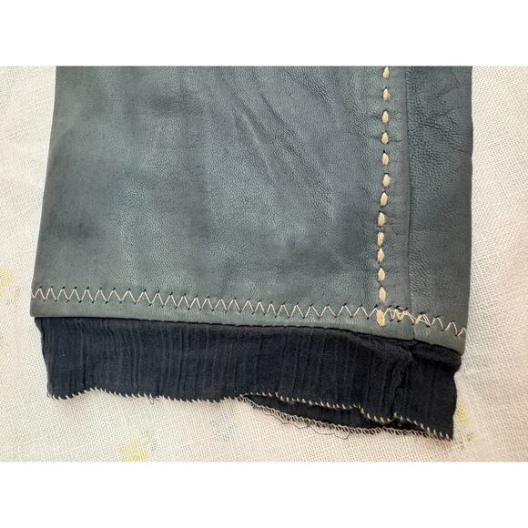 Alexander Julian American Modern Women’s Leather Jacket Belted Blue Size L - Picture 16 of 16